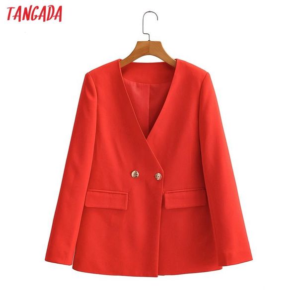 women's suits & blazers tangada women 2021 fashion solid red blazer coat vintage double breasted long sleeve female outerwear chic 8y7, White;black
women's suits & blazers tangada women 2021 fashion solid red blazer coat vintage double breasted long sleeve female outerwear chic 8y7, White;black