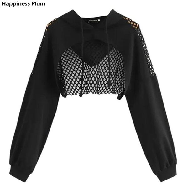 women's hoodies & sweatshirts black for women 2021 hollow out crop mesh patchwork short sweatshirt long sleeve autumn and pullovers
women's hoodies & sweatshirts black for women 2021 hollow out crop mesh patchwork short sweatshirt long sleeve autumn and pullovers