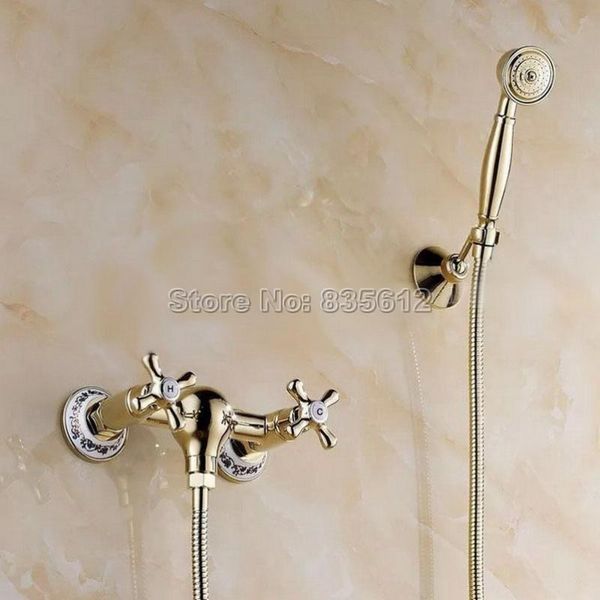 gold color brass wall mounted bathroom handheld shower faucet set cold and mixer taps wtf399 sets
gold color brass wall mounted bathroom handheld shower faucet set cold and mixer taps wtf399 sets