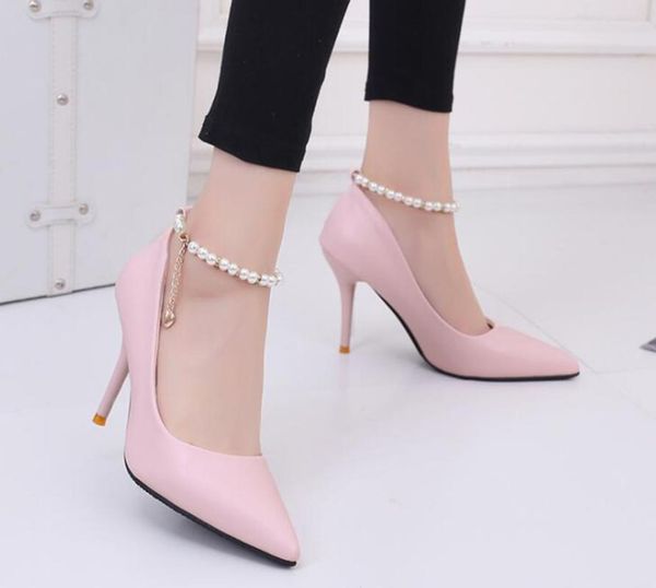 women's high-heeled pointed shoes fashion pearl stiletto shallow mouth casual dress, Black
women's high-heeled pointed shoes fashion pearl stiletto shallow mouth casual dress, Black