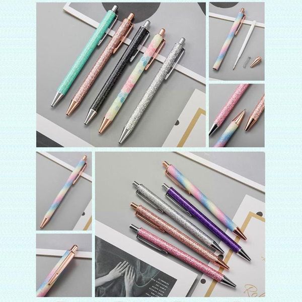 ballpoint pens 1pcs ball glitter metal ballpen student for school stationery office supplies 1.0mm writ x1q5, Blue;orange
ballpoint pens 1pcs ball glitter metal ballpen student for school stationery office supplies 1.0mm writ x1q5, Blue;orange