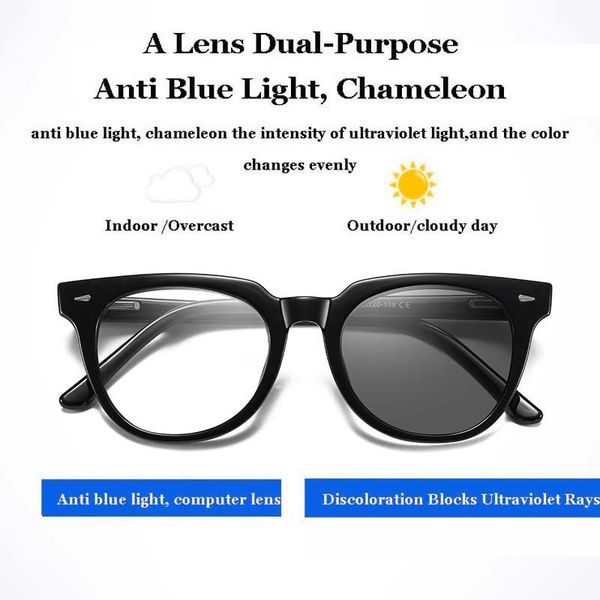 fashion sunglasses frames tr90 uv400 chameleon lens optical glasses frame men women ultralight round blue light blocking computer, Black
fashion sunglasses frames tr90 uv400 chameleon lens optical glasses frame men women ultralight round blue light blocking computer, Black
