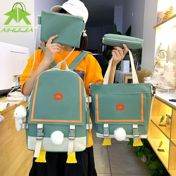 school bags 4 pcs set anti-theft women lapbackpack canvas bag for teenage girls 2021 kawaii college student casual shoulder
school bags 4 pcs set anti-theft women lapbackpack canvas bag for teenage girls 2021 kawaii college student casual shoulder