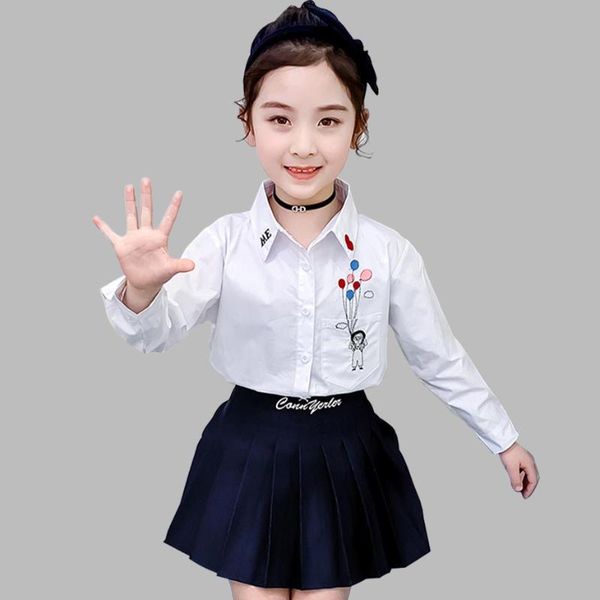 girls white blouse cartoon pattern shirt long sleeve kids for spring autumn school uniform winter " shirts, White;black
girls white blouse cartoon pattern shirt long sleeve kids for spring autumn school uniform winter " shirts, White;black