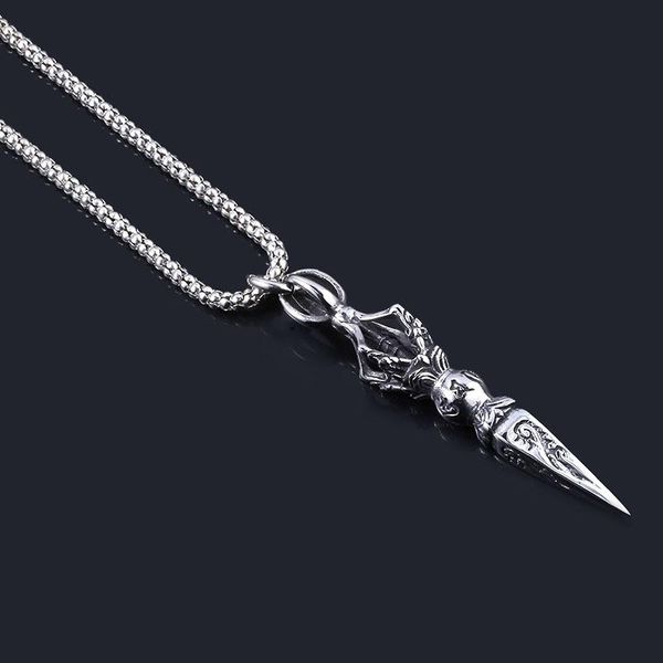 pendant necklaces retro the six syllable mantra vajra necklace man woman believers buddhist body transfer jewelry gift, Silver
pendant necklaces retro the six syllable mantra vajra necklace man woman believers buddhist body transfer jewelry gift, Silver