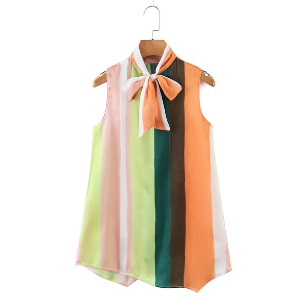 casual summer sleeveless lace up bow tank blouse women striped shirts vacation 210525, White
casual summer sleeveless lace up bow tank blouse women striped shirts vacation 210525, White