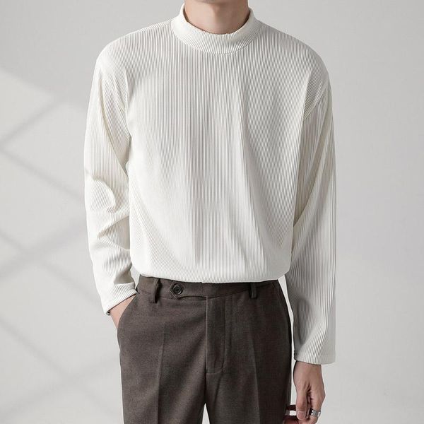men's t-shirts harajuku wear pleated t shirts fashion solid color long sleeve tee for men korean style casual, White;black
men's t-shirts harajuku wear pleated t shirts fashion solid color long sleeve tee for men korean style casual, White;black