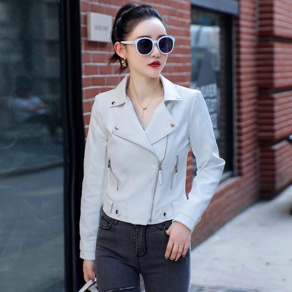 women's leather & faux womens slim short biker jacket 2021 autumn street style women suit coat pu motorcycle jackets female casual, Black
women's leather & faux womens slim short biker jacket 2021 autumn street style women suit coat pu motorcycle jackets female casual, Black