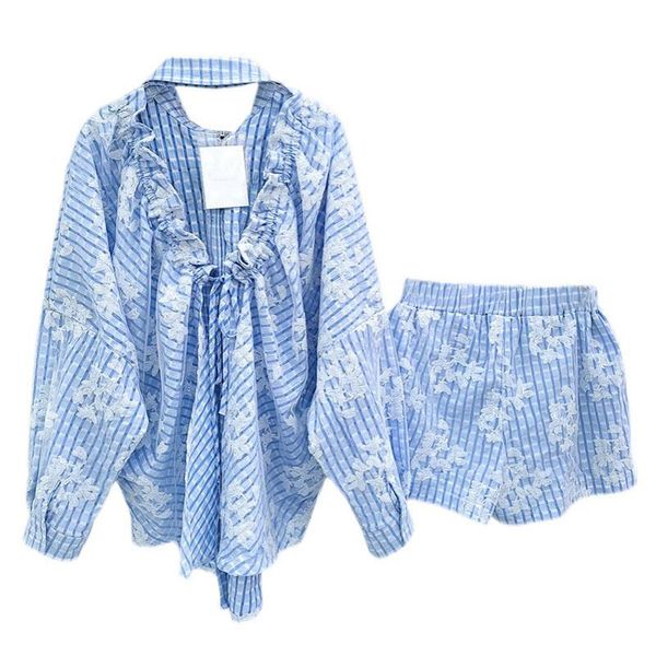 women's tracksuits seebeautiful two pieces striped sequins exposed back loose shirt elastic waist shorts women summer 2021 fashion e708, Gray
women's tracksuits seebeautiful two pieces striped sequins exposed back loose shirt elastic waist shorts women summer 2021 fashion e708, Gray
