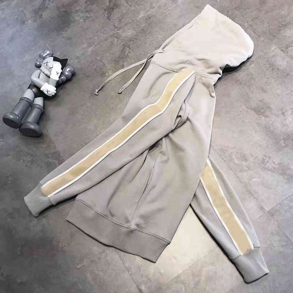 design high version family's new autumn winter side spell letter webbing loose leisure hooded terry sweater for men and women, White
design high version family's new autumn winter side spell letter webbing loose leisure hooded terry sweater for men and women, White