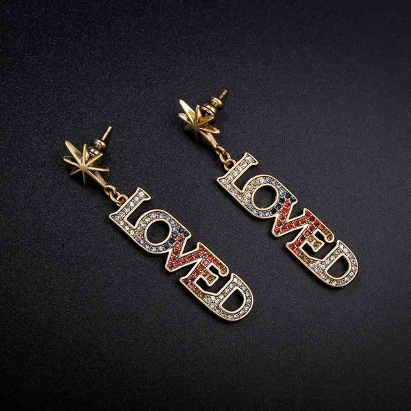 70% off outlet online family new love letter color full diamond earrings female fashion six star earrings, Golden
70% off outlet online family new love letter color full diamond earrings female fashion six star earrings, Golden