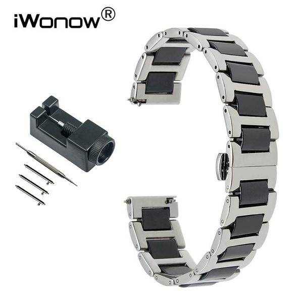 watch bands 12 14 16 18 20 22mm ceramic & stainless steel band for timex men women quick release strap butterfly clasp wrist bracelet, Black;brown
watch bands 12 14 16 18 20 22mm ceramic & stainless steel band for timex men women quick release strap butterfly clasp wrist bracelet, Black;brown