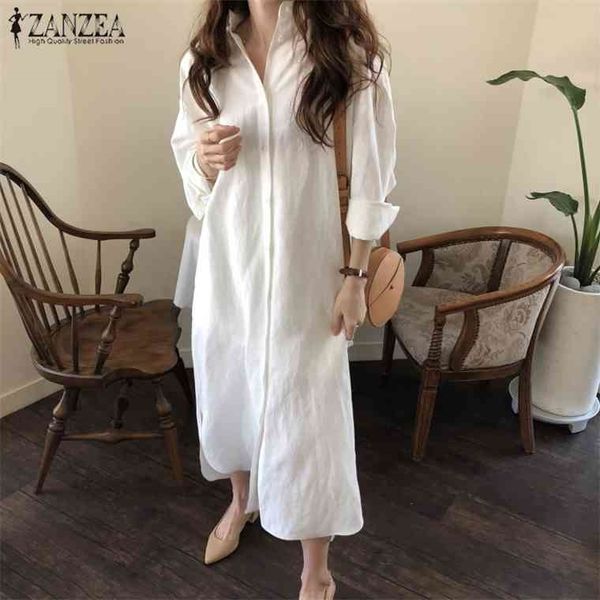 2021 zanzea autumn maxi es women button down shirt split vestido robe vintag long sleeve cotton dress oversized, Black;gray
2021 zanzea autumn maxi es women button down shirt split vestido robe vintag long sleeve cotton dress oversized, Black;gray