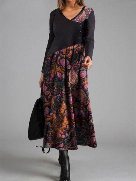 casual dresses shumaitong mid waist round neck print slim v-neck long sve drs, Black;gray
casual dresses shumaitong mid waist round neck print slim v-neck long sve drs, Black;gray