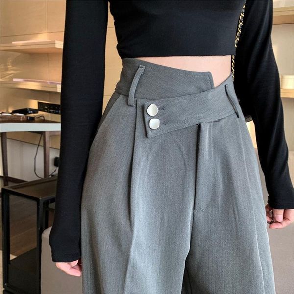 women's pants & capris design high-waist suit drape wide-leg spring and autumn 2021 loose thin fashion gray casual, Black;white
women's pants & capris design high-waist suit drape wide-leg spring and autumn 2021 loose thin fashion gray casual, Black;white