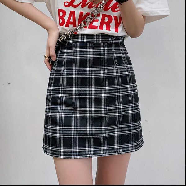 vintage black plaid mini pencil women skirts short school high waist office lady womens mujer plus size
vintage black plaid mini pencil women skirts short school high waist office lady womens mujer plus size