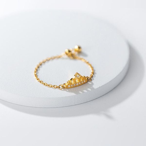 cluster rings 925 sterling silver adjustable crown chain charm boho minimalism birthday gift haut femme anillos for women jewelry, Golden;silver
cluster rings 925 sterling silver adjustable crown chain charm boho minimalism birthday gift haut femme anillos for women jewelry, Golden;silver