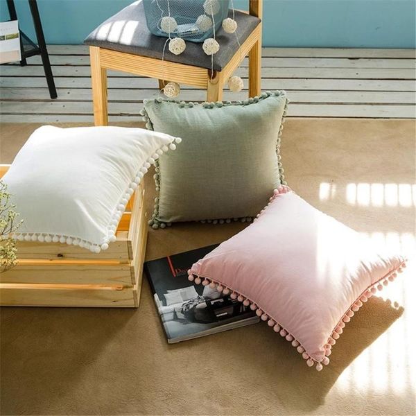cushion/decorative pillow 51 cotton sweet style cushion cover super soft pom tassel dot wedding gift square home decor pillowcase 45*45 cm
cushion/decorative pillow 51 cotton sweet style cushion cover super soft pom tassel dot wedding gift square home decor pillowcase 45*45 cm