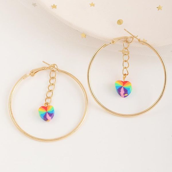 hoop & huggie creative gold colors heart-shaped women earrings hip hop punk style circle for statement jewelry gift, Golden;silver
hoop & huggie creative gold colors heart-shaped women earrings hip hop punk style circle for statement jewelry gift, Golden;silver