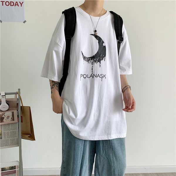 style, men's t-shirts loose / 5 sve, trend, short t-shirt, summer versatile, handsome half sve cloth, White;black
style, men's t-shirts loose / 5 sve, trend, short t-shirt, summer versatile, handsome half sve cloth, White;black