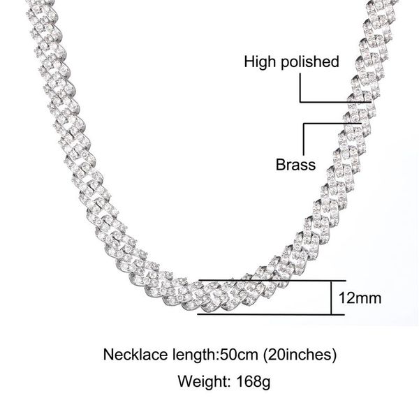 chains hip hop 12mm 1 row iced out cuban link prong chain copper + cubic zirconia stones necklace for women men jewelry, Silver
chains hip hop 12mm 1 row iced out cuban link prong chain copper + cubic zirconia stones necklace for women men jewelry, Silver