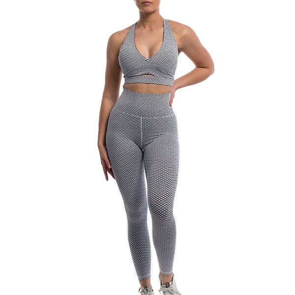 yoga outfit honeycomb clothing suit peach hip lifting cycling sports fitness set gray workout clothes for women gym
yoga outfit honeycomb clothing suit peach hip lifting cycling sports fitness set gray workout clothes for women gym