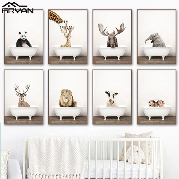 paintings funny baby animal bathtub nursery wall art canvas poster giraffe elephant zebra lion alpaca print painting kids bathroom picture
paintings funny baby animal bathtub nursery wall art canvas poster giraffe elephant zebra lion alpaca print painting kids bathroom picture