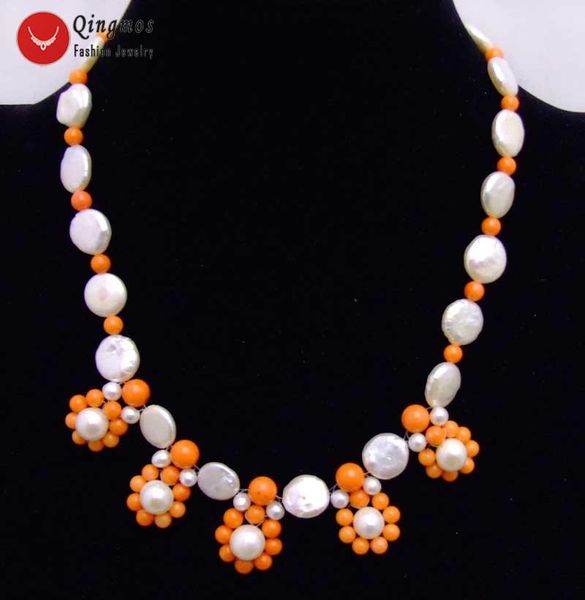 pendant necklaces qingmos natural pearl necklace for women with orange flower & 12-13mm white coin round chokers jewelry, Silver
pendant necklaces qingmos natural pearl necklace for women with orange flower & 12-13mm white coin round chokers jewelry, Silver