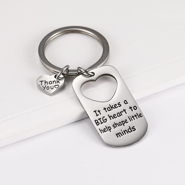 10pcs/set fashion heart key chain finder it takes a big heart to help shape little minds charm pendant keyring friend new year gift, Slivery;golden
10pcs/set fashion heart key chain finder it takes a big heart to help shape little minds charm pendant keyring friend new year gift, Slivery;golden