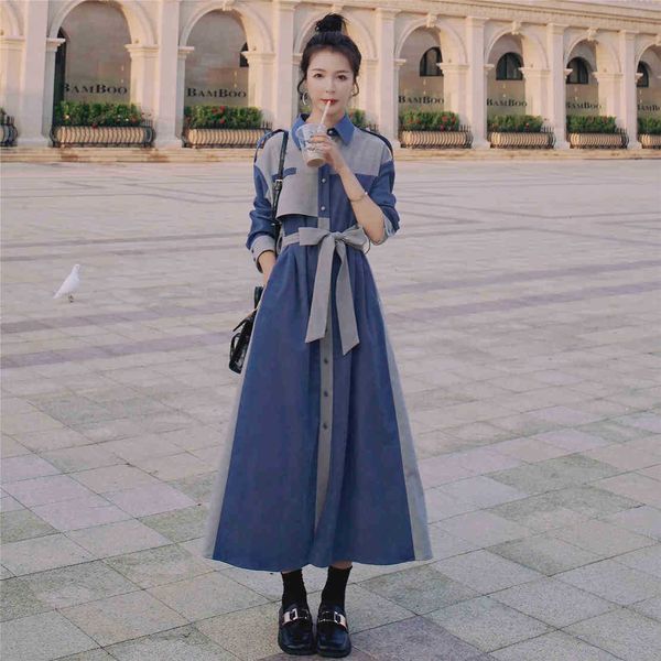 women's blouses & shirts spring women long dress korean loose single-breasted patchwork ladies shirt vestidos streetwear 5k2i, White
women's blouses & shirts spring women long dress korean loose single-breasted patchwork ladies shirt vestidos streetwear 5k2i, White
