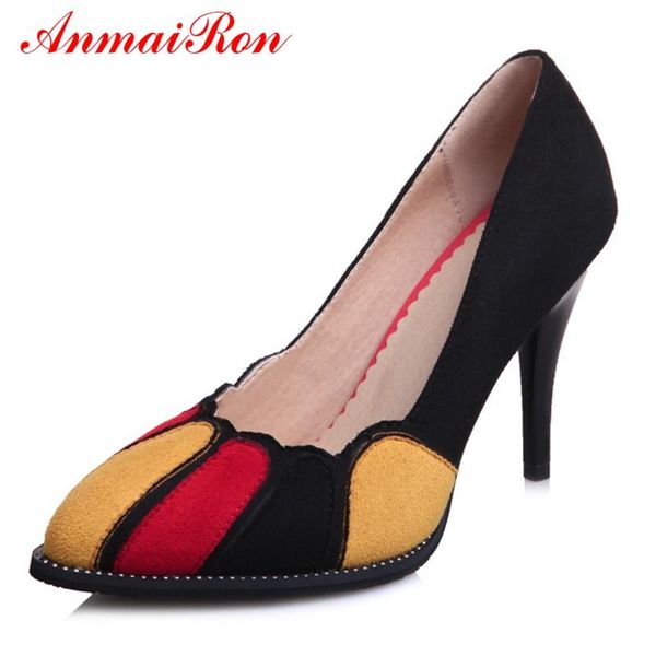 dress shoes mary janes super high thin heels woman flock pointed toe zapatos mujer tacon women pumps size 34-39 ly596, Black
dress shoes mary janes super high thin heels woman flock pointed toe zapatos mujer tacon women pumps size 34-39 ly596, Black