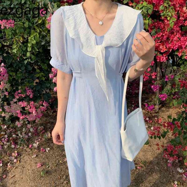 ezgaga summer new korean fashion midi dress women v-neck short sleeve lace-up a-line solid loose elegant dress casual vestidos 210430, Black;gray
ezgaga summer new korean fashion midi dress women v-neck short sleeve lace-up a-line solid loose elegant dress casual vestidos 210430, Black;gray