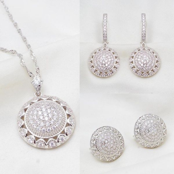 earrings & necklace 2021 jewelry sets 1pc sale earring necklaces vintage exquisite for women cz engagement gifts, Silver
earrings & necklace 2021 jewelry sets 1pc sale earring necklaces vintage exquisite for women cz engagement gifts, Silver
