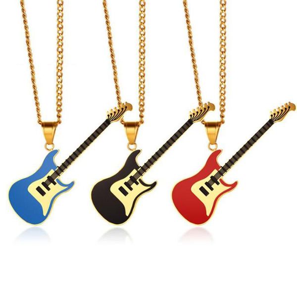 pendant necklaces 72cm big guitar necklace stainless steel red black blue for women and men fashion jewelry, Silver
pendant necklaces 72cm big guitar necklace stainless steel red black blue for women and men fashion jewelry, Silver