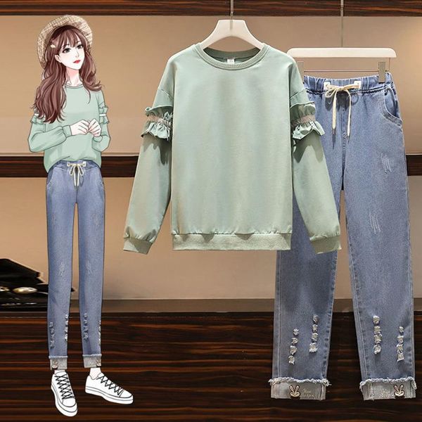 women's two piece pants -5xl 2 suit sweet solid color womens hoodie woman jeans lady daily casual trendy chic women sets plus size, White
women's two piece pants -5xl 2 suit sweet solid color womens hoodie woman jeans lady daily casual trendy chic women sets plus size, White