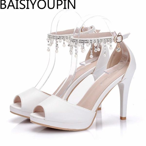 fashion thin and high heel fish mouth women style fringed beads sandals buckles casual work shoes womens 40 41, Black
fashion thin and high heel fish mouth women style fringed beads sandals buckles casual work shoes womens 40 41, Black
