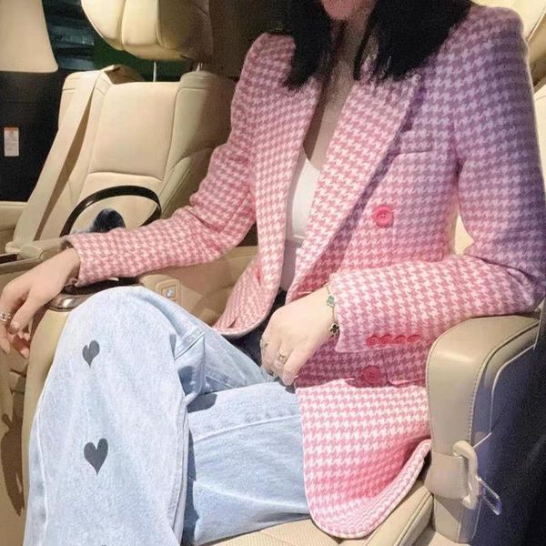 women's suits & blazers european spring autumn pink houndstooth blazer women fashion loose office suit jacket coat ropa para mujer plus, White;black
women's suits & blazers european spring autumn pink houndstooth blazer women fashion loose office suit jacket coat ropa para mujer plus, White;black