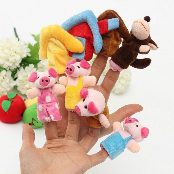 8 pcs/set animal finger puppets 3 little pigs fairy tale hand puppet plush toy cartoon cute boll children gift toy decoration
8 pcs/set animal finger puppets 3 little pigs fairy tale hand puppet plush toy cartoon cute boll children gift toy decoration