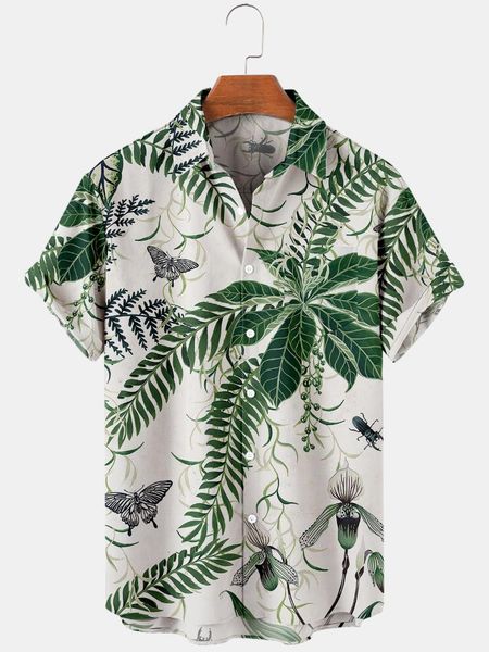 men's casual shirts 2021 short-sleeved shirt 1 palm leaf digital print, White;black
men's casual shirts 2021 short-sleeved shirt 1 palm leaf digital print, White;black