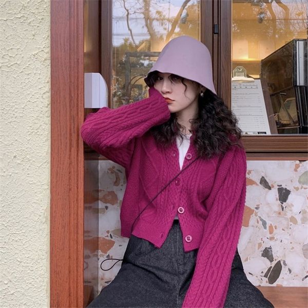 luxury ets sweater coat women's autumn twist coarse wool soft solid color lazy wind thick short knitted cardigan, Black;brown
luxury ets sweater coat women's autumn twist coarse wool soft solid color lazy wind thick short knitted cardigan, Black;brown