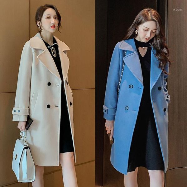 women's wool & blends elegant womens winter lapel coat trench jacket long overcoat outwear parka casaco feminino blouson abrigo mujer f, Black 
women's wool & blends elegant womens winter lapel coat trench jacket long overcoat outwear parka casaco feminino blouson abrigo mujer f, Black