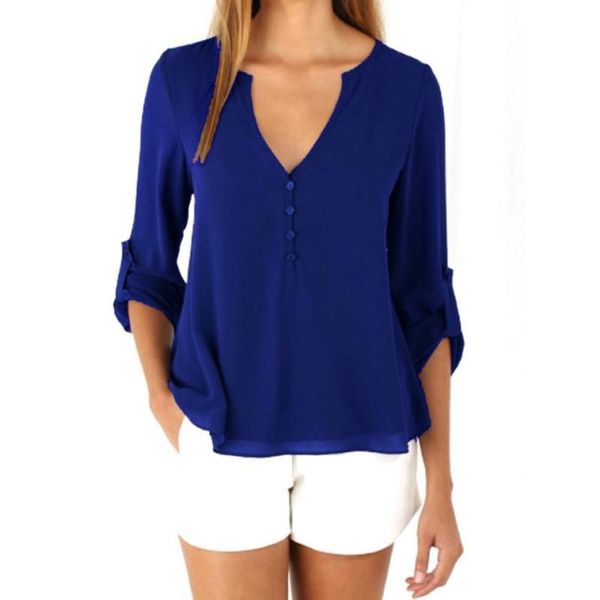 long sleeve chiffon blouse for women shirt summer v-neck 2021 fashion casual plus size chemise femme women's blouses & shirts, White
long sleeve chiffon blouse for women shirt summer v-neck 2021 fashion casual plus size chemise femme women's blouses & shirts, White