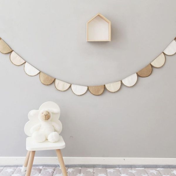 party decoration nordic wall hanging decor half-circle flag pendant ornaments banner for baby's birthday garland khaki flags
party decoration nordic wall hanging decor half-circle flag pendant ornaments banner for baby's birthday garland khaki flags