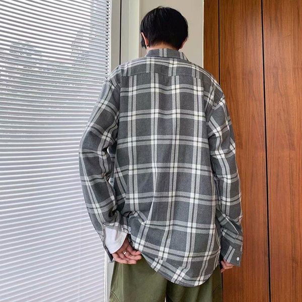 spring and autumn hong kong style ins plaid shirt men's long-sleeved korean trendy handsome jacket casual loose couple shirts, White;black
spring and autumn hong kong style ins plaid shirt men's long-sleeved korean trendy handsome jacket casual loose couple shirts, White;black