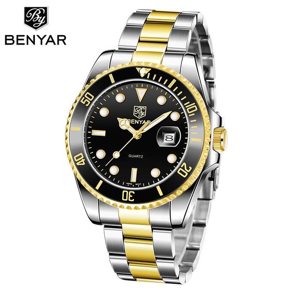 wristwatches benyar 2021 classic water ghost series quartz chronograph stainless steel 30 waterproof calendar men's watch, Slivery;brown
wristwatches benyar 2021 classic water ghost series quartz chronograph stainless steel 30 waterproof calendar men's watch, Slivery;brown