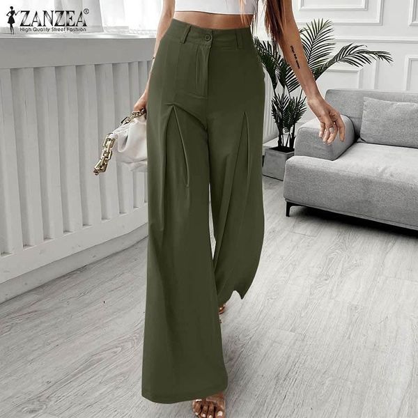women's pants & capris zanzea elegant women summer trousers casual office work long flare pantalon autumn solid loose palazzo high wais, Black;white
women's pants & capris zanzea elegant women summer trousers casual office work long flare pantalon autumn solid loose palazzo high wais, Black;white