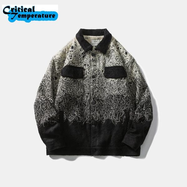 men's jackets hip hop streetwear jacket vintage retro gradient coat 2021 men harajuku cotton casual autumn outwear, Black;brown
men's jackets hip hop streetwear jacket vintage retro gradient coat 2021 men harajuku cotton casual autumn outwear, Black;brown