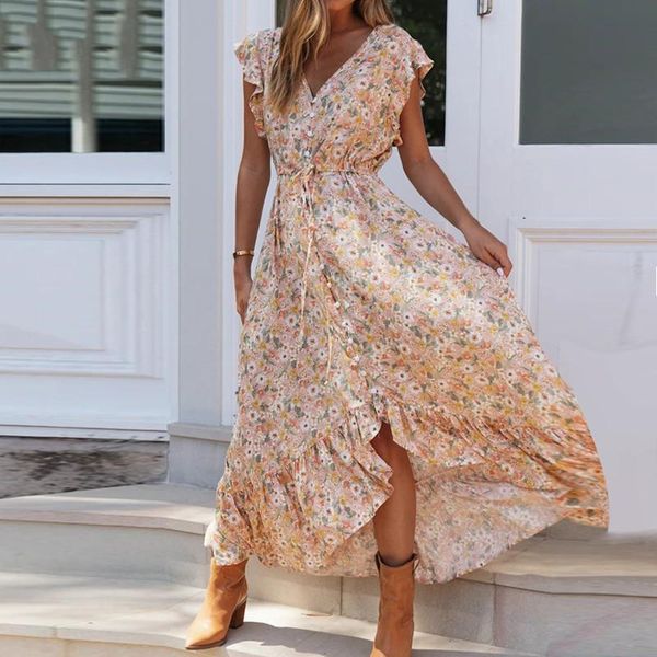 casual dresses bohemian flowers maxi ruffles beach dress summer women short sleeve lacing high waist flared a-line long, Black;gray
casual dresses bohemian flowers maxi ruffles beach dress summer women short sleeve lacing high waist flared a-line long, Black;gray