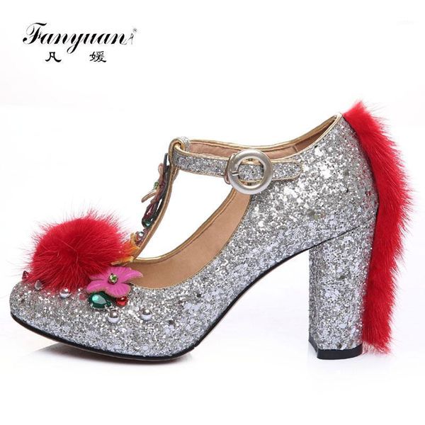 fanyuan ladies high-heeled shoes vintage sequins fur rhinestone crystal wedding t-strap women party pumps dress1, Black
fanyuan ladies high-heeled shoes vintage sequins fur rhinestone crystal wedding t-strap women party pumps dress1, Black
