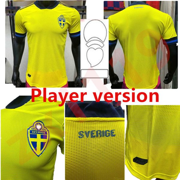 2021 player version sweden national team soccer jerseys ibrahimovic forsberg mens larsson ekdal isak home away football shirts short sleeve, Black;yellow
2021 player version sweden national team soccer jerseys ibrahimovic forsberg mens larsson ekdal isak home away football shirts short sleeve, Black;yellow